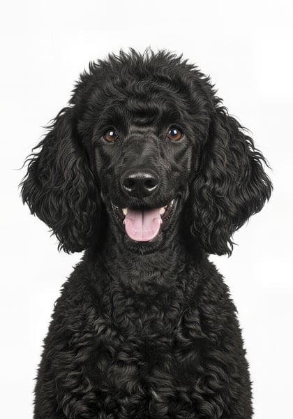 Cachorro retrato fundo branco