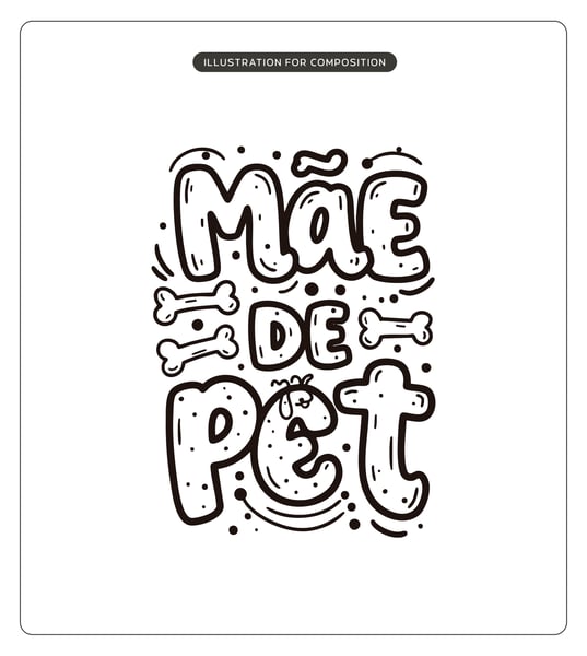 Lettering Mãe de PET
