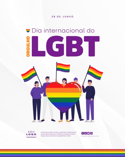 DIA INTERNACIONAL DO ORGULHO LGBT 28 DE JUNHO SOCIAL MEDIA FEED