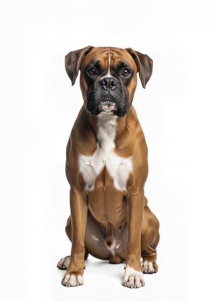 Cachorro retrato fundo branco