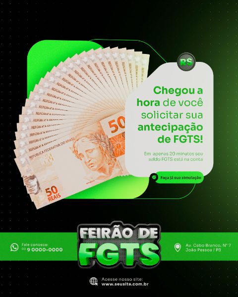 FGTS SAQUE ANIVERSÁRIO SOCIAL MEDIA POST FEED VERTICAL