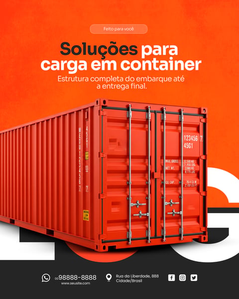 Social Media TRANSPORTADORA E SERVIÇO DE ENTREGA PSD EDITÁVEL 2