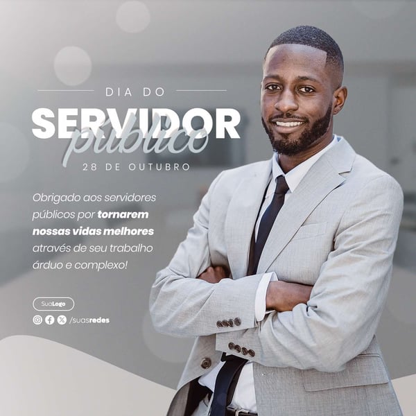 DIA DO SERVIDOR PÚBLICO 28 DE OUTUBRO SOCIAL MEDIA POST OBRIGADO POR TORNAREM NOSSAS VIDAS MELHORES.PSD