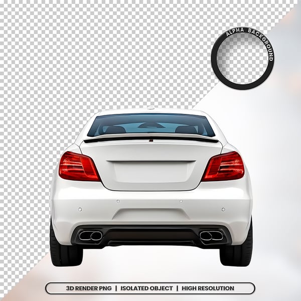 3D RENDER FUNDO DE UM CARRO ELEMENTO ÍCONE PSD PNG