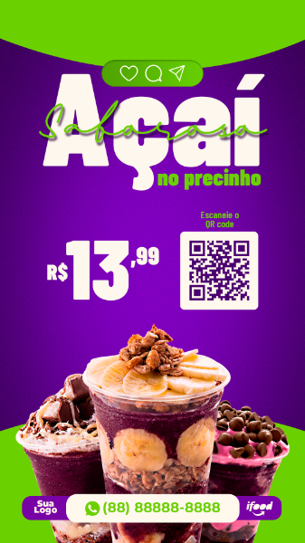 STORY AÇAÍ NO PRECINHO POST SOCIAL MEDIA