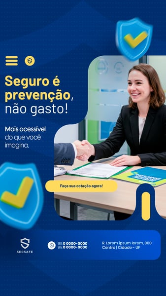 SEGURO É PREVENÇÃO E NÃO GASTO SOCIAL MEDIA STORY