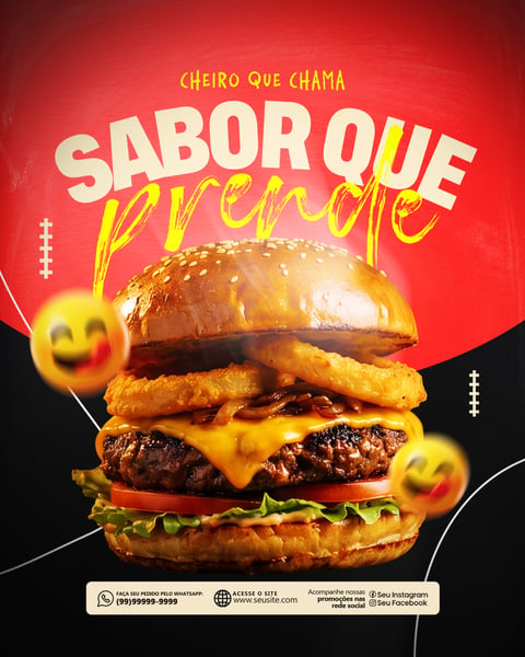 SOCIAL MEDIA HAMBURGERIA PSD EDITÁVEL 10