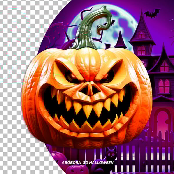 ABÓBORA NOITE DE HORRORES HALLOWEEN 3D