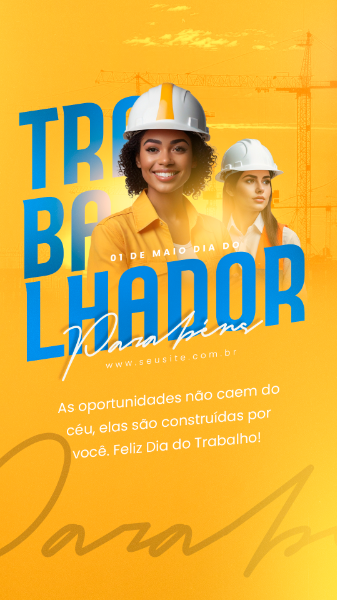STORIES TRABALHADOR PARABÉNS - 01 DE MAIO