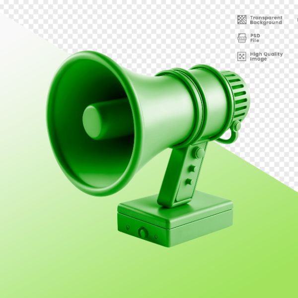 ELEMENTO PARA COMPOSIÇÃO MEGAFONE VERDE