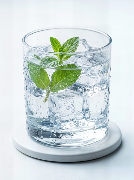 COPO ÁGUA GELO HORTELÃ REFRESCANTE DETOX 1