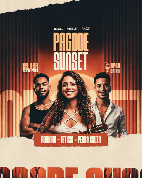 FLYER EVENTO PAGODE SUNSET PSD EDITÁVEL