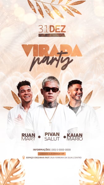 VIRADA PARTY FESTA EVENTO SHOW ARTISTA BALADA ANO NOVO STORY