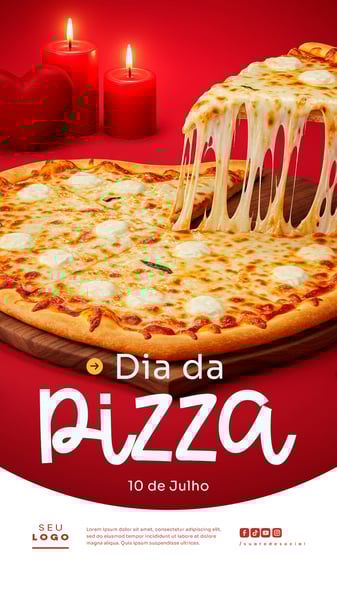 DIA DA PIZZA 10 DE JULHO SOCIAL MEDIA PSD EDITÁVEL STORY