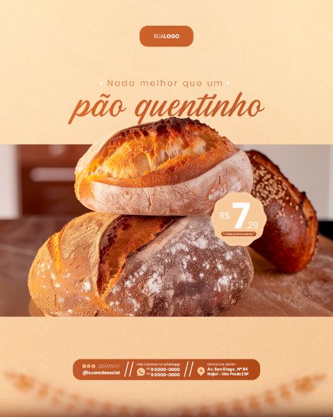 PÃO ARTESANAL PANIFICADORA SOCIAL MEDIA FEED VERTICAL