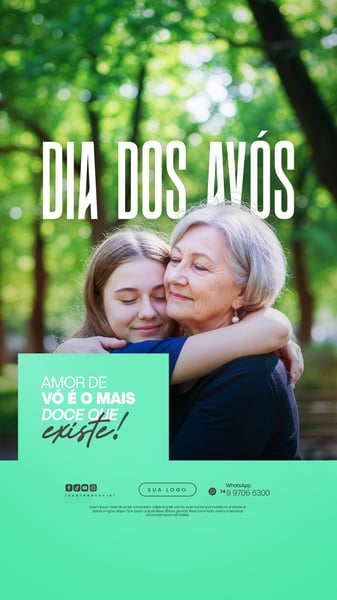 26 DE JULHO - DIA DOS AVÓS FLYER SOCIAL MEDIA PSD EDITÁVEL
