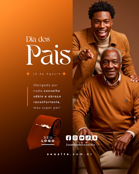 DIA DOS PAIS AGOSTO SOCIAL MEDIA POST EDITÁVEL FEED