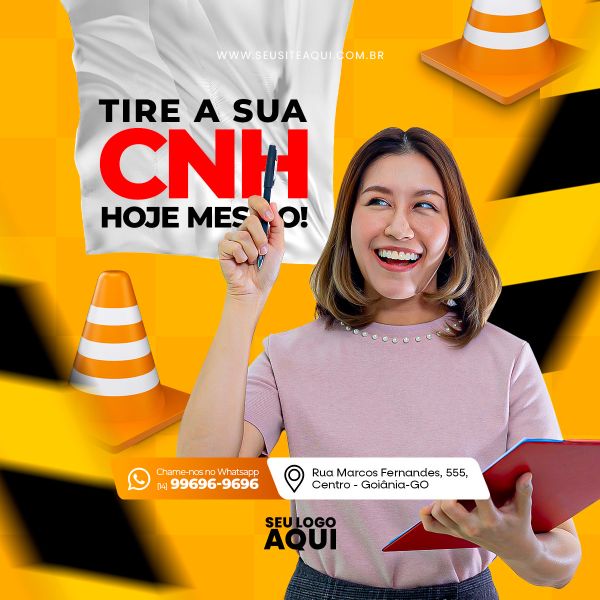 AUTO ESCOLA - CNH - MOTORISTA | SOCIAL MEDIA - PSD EDITÁVEL