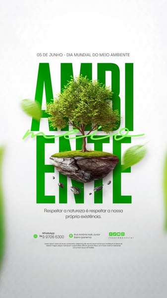 05 DE JUNHO - DIA MUNDIAL DO MEIO AMBIENTE SOCIAL MEDIA PSD EDITÁVEL 2