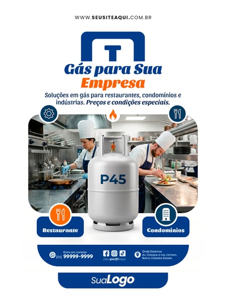 POST FEED DISTRIBUIDORA DE GÁS SOCIAL MEDIA PSD EDITÁVEL TEMPLATE 10