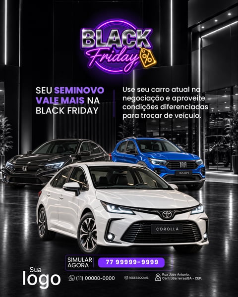 BLACK FRIDAY CONCESSIONÁRIA DE CARROS SOCIAL MEDIA PSD EDITÁVEL 2