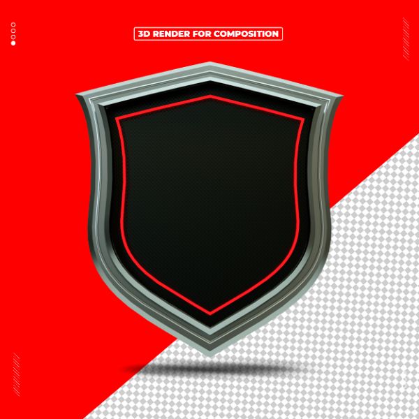 ESCUDO METÁLICO OBJETO 3D