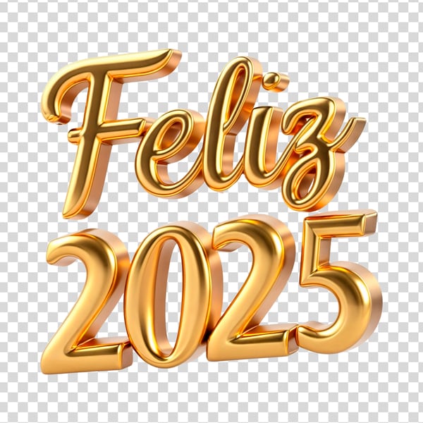 TEXTO FELIZ 2025 DOURADO PNG 02