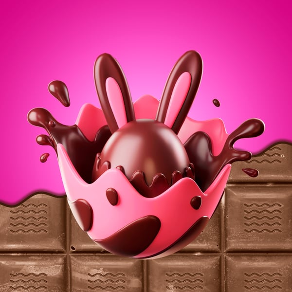 OET ELEMENTO 3D OARA COMPOSIÇÃO DE ARTES DE PÁSCOA MODELO 37