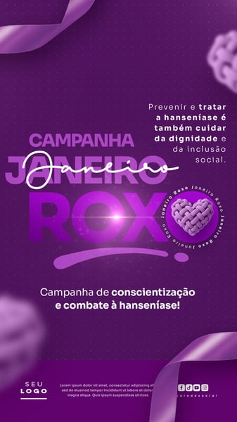JANEIRO ROXO CAMPANHA DE COMBATE E PREVENÇÃO À HANSENÍASE STORY SOCIAL MEDIA PSD EDITÁVEL 3