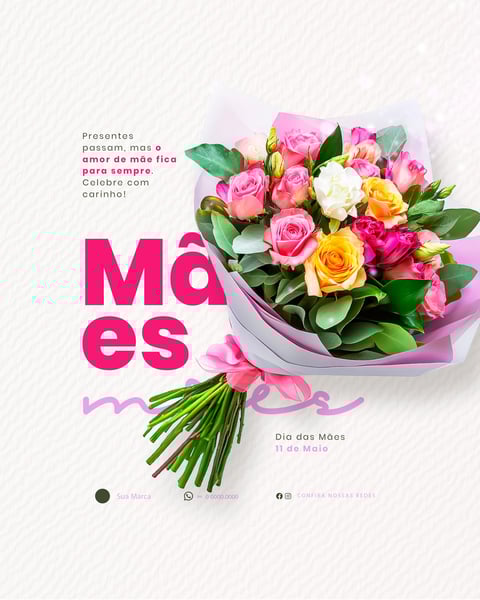 DIA DAS MÃES PARABÉNS PELO SEU DIA MÃE SOCIAL MEDIA FEED