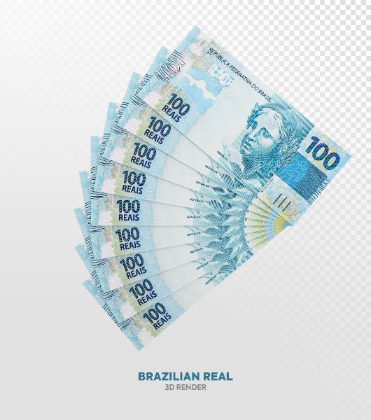 NOTAS DE 100 REAIS ELEMENTO 3D REALISTA