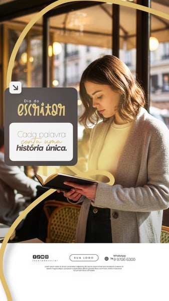 25 DE JULHO  DIA DO ESCRITOR  FLYER SOCIAL MEDIA PSD EDITÁVEL