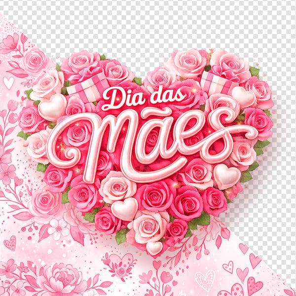 ELEMENTOS 3D PARA O DIA DAS MÃES MODELO 03