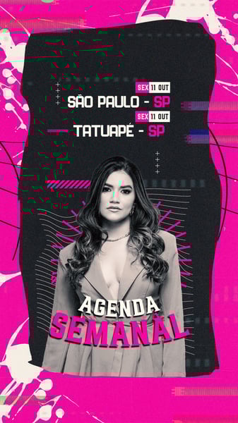 AGENDA SEMANAL TOUR SÃO PAULO STORY PSD EDITÁVEL