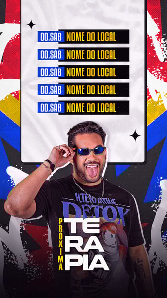 FLYER PARA ARTISTAS AGENDA SEMANAL PRÓXIMA TERAPIA STORIES