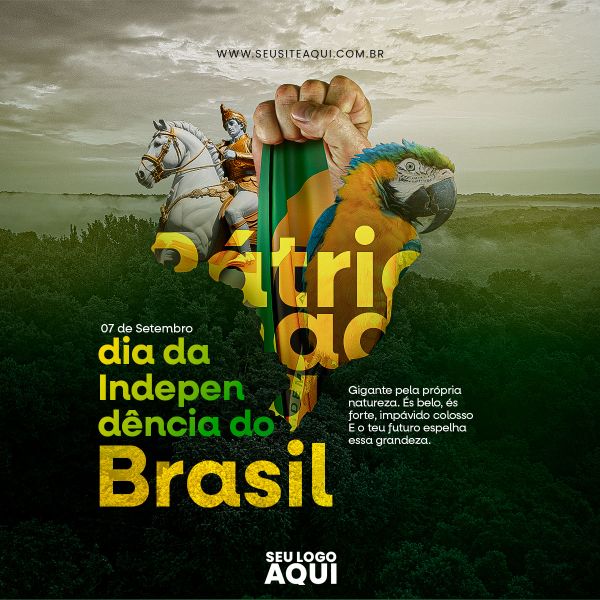 FEED QUADRADO - DIA DA INDEPENDÊNCIA DO BRASIL | SOCIAL MEDIA | PSD EDITÁVEL