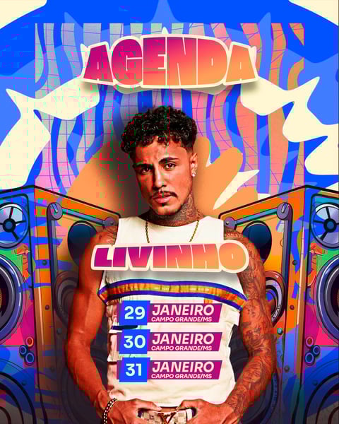 FLYER EVENTO SHOW AGENDA MC LIVINHO PSD FEED 82