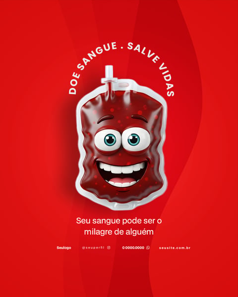 DIA NACIONAL DO DOADOR DE SANGUE FLYER EDITÁVEL 6