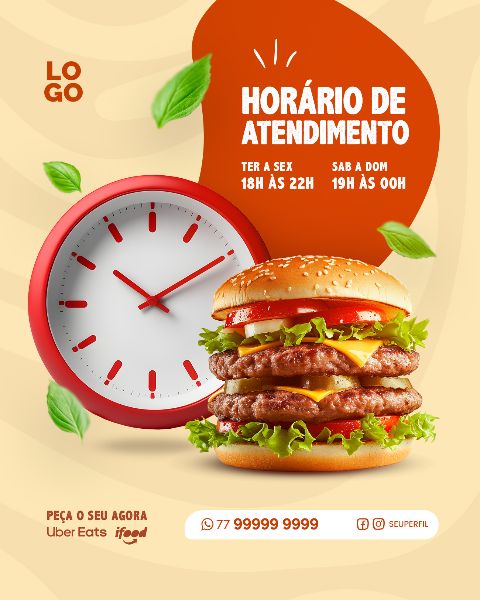 SOCIAL MEDIA FAST FOOD - HAMBURGUERIA HAMBÚRGUER | BURGER