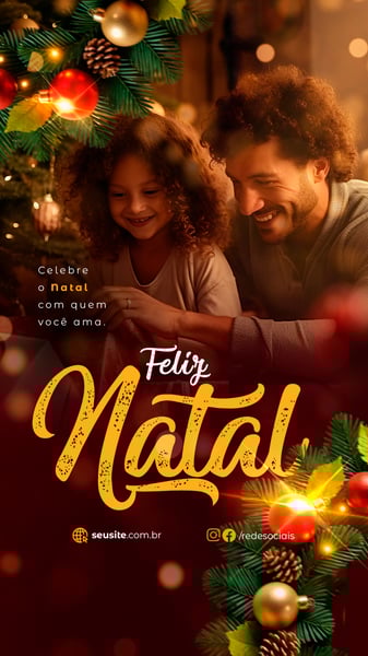 25 DE DEZEMBRO FELIZ NATAL STORY PSD EDITÁVEL