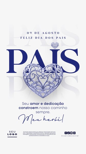 DIA DOS PAIS 09 DE AGOSTO STORY SOCIAL MEDIA PSD EDITÁVEL 1