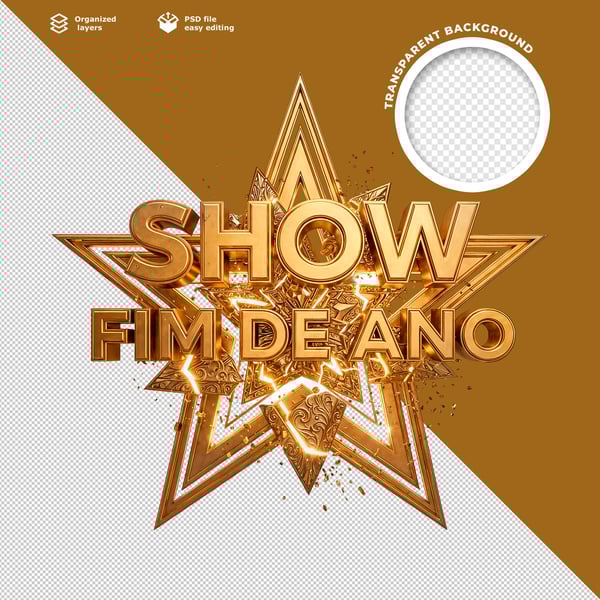 Elemento 3D Ano Novo