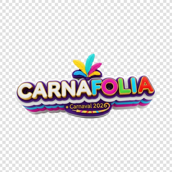 SELO 3D CARNAFOLIA COM VUVUZELA PENAS COLORIDAS 06