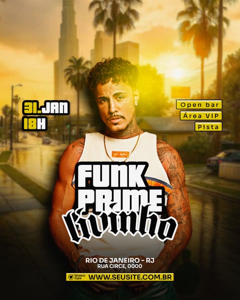 FLYER EVENTO SHOW FUNK PRIME MC LIVINHO PSD FEED 84