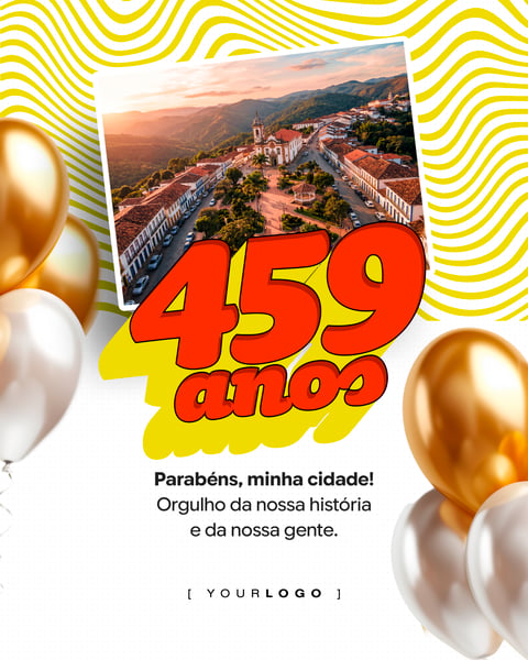 BANNER ANIVERSÁRIO DA CIDADE PSD EDITÁVEL