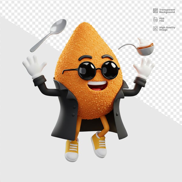 MASCOTE 3D COXINHA 10