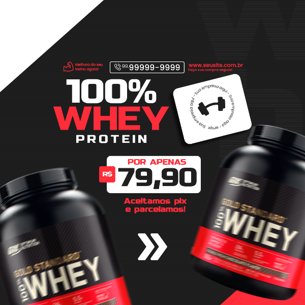 LOJA DE SUPLEMENTOS SOCIAL MEDIA INSTAGRAM WHEY PROTEIN PROMOÇÃO IMPERDÍVEL