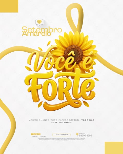 SETEMBRO AMARELO CONSCIENTIZAÇÃO E RESPEITO SOCIAL MEDIA PSD EDITÁVEL 4