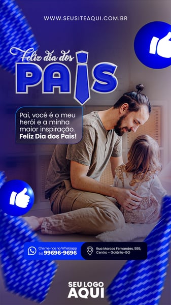 POST STORY - FELIZ DIA DOS PAIS - PAI VOCÊ É MEU HERÓI