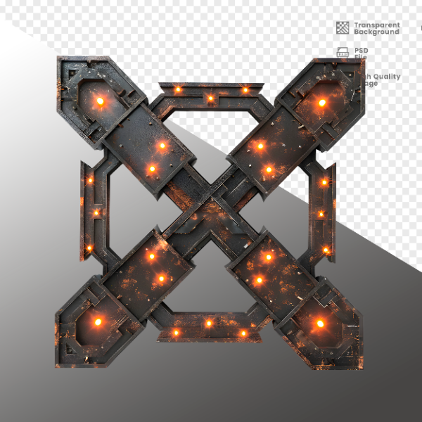 ELEMENTE DE FERRO COM LUZ - ELEMENTO 3D PARA COMPOSIÇÃO - IRON